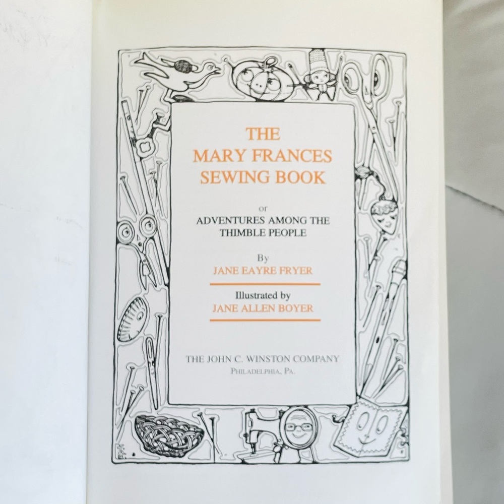 The Mary Frances Sewing Book with Patterns by Jane Eayre Fryer Signed Copy - Picture 3 of 8